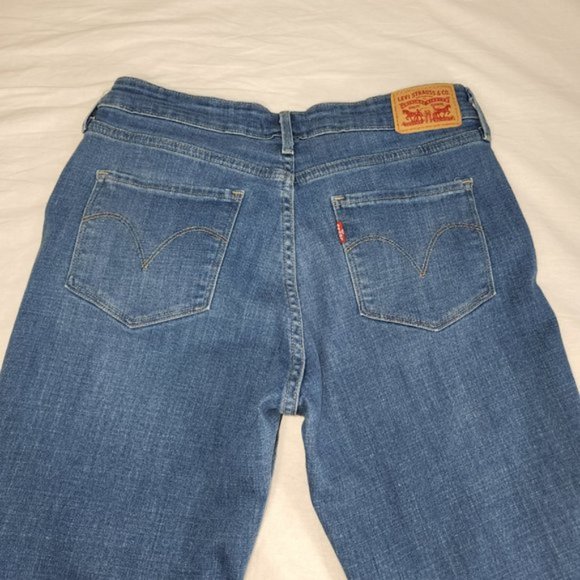 LEVI'S Mid Rise Skinny Floral Embroidered Jeans Size W31 L32 79% Cotton 19% Poly - Picture 12 of 16